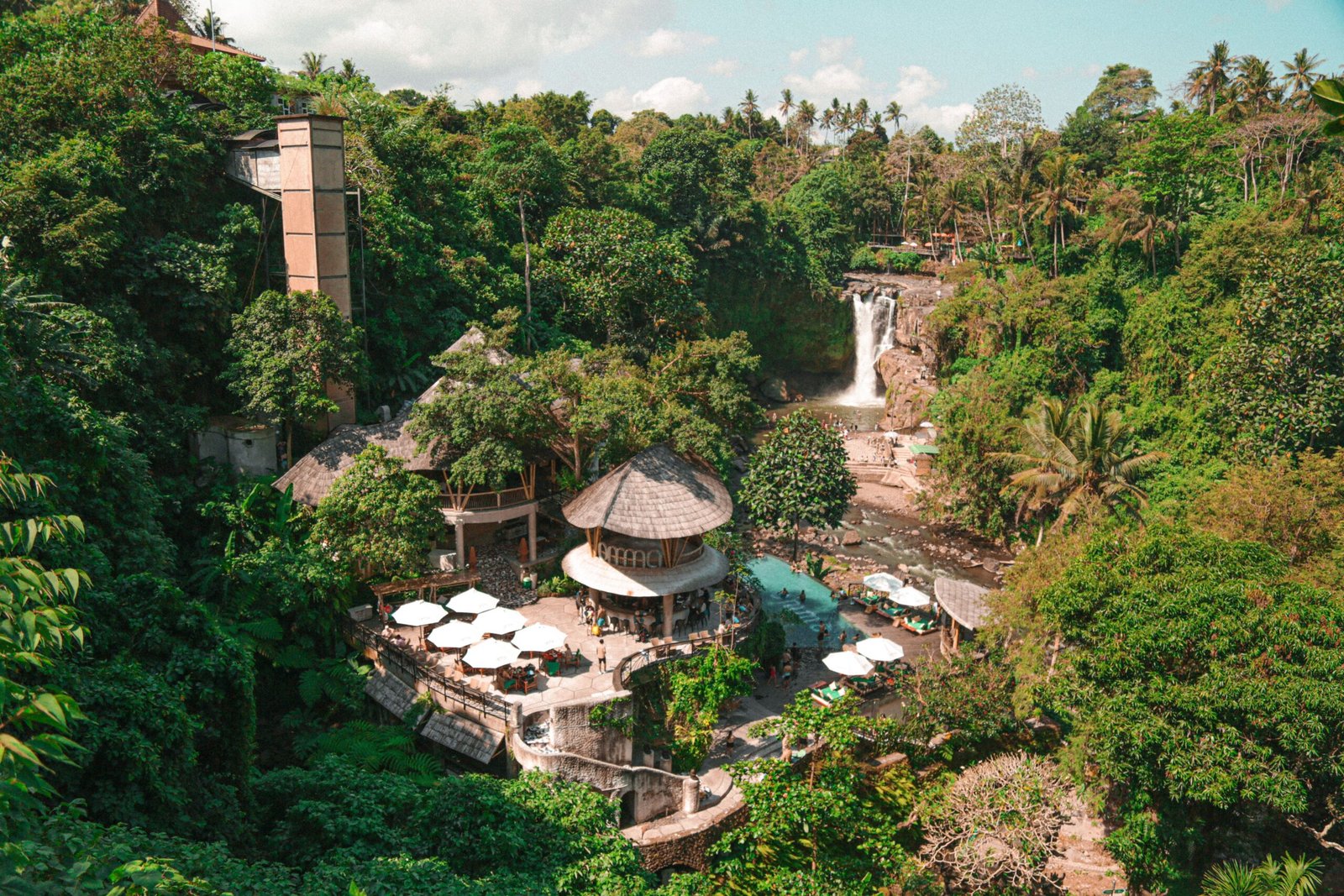 Hanging Gardens of Bali multi tiered jungle infinity pool featured among the best resorts with private pools